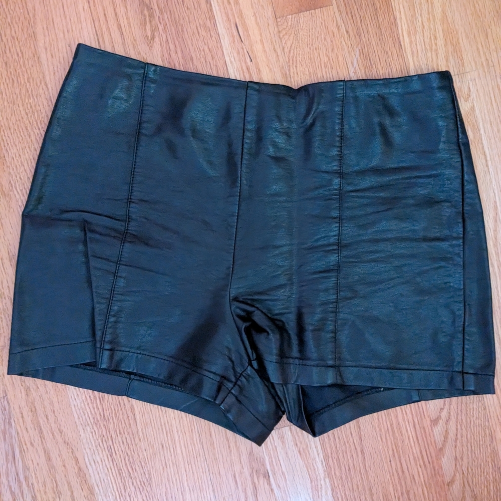 Sparkle & Fade Leather Looking Pleather Shorts